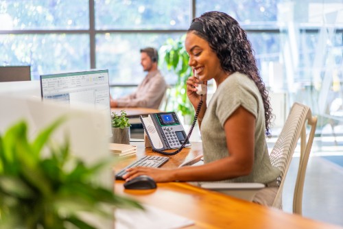 HP Poly Edge E400 IP Phone and PoE-enabled GSA/TAA