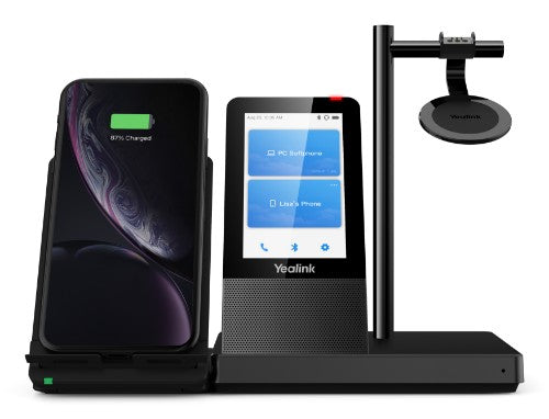 Yealink WH66 Mono UC Headset Wireless Head-band Office/Call center USB Type-A Bluetooth Charging stand Black