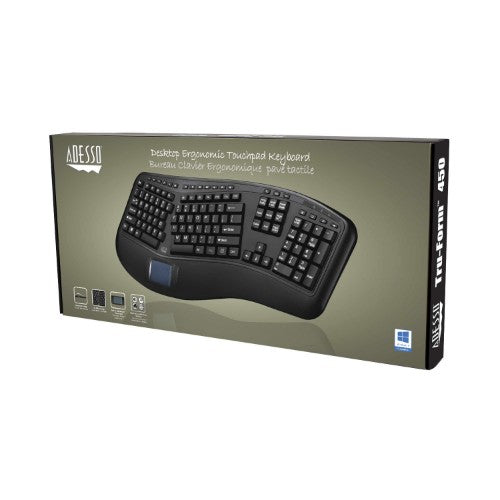 Adesso Tru-Form 450 keyboard Universal USB QWERTY US English Black