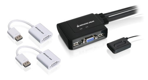 iogear GCS22DPKIT KVM switch Black