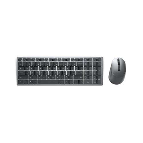 DELL KM7120W keyboard Mouse included Office RF Wireless + Bluetooth French Gray, Titanium