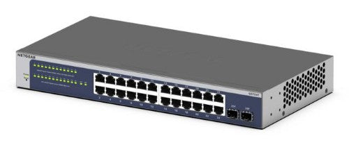 NETGEAR GS724T-600NAS network switch Managed L2+/L3 Gigabit Ethernet (10/100/1000) 1U Blue, Gray