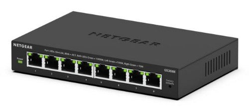 NETGEAR 8-Port Gig Plus Switch Managed L2/L3 Gigabit Ethernet (10/100/1000) Black