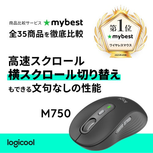 Logitech M750 L mouse Office Ambidextrous Bluetooth Optical 2000 DPI