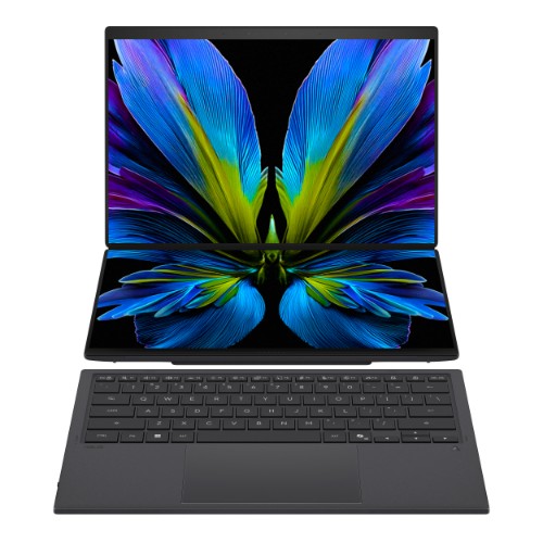 ASUS Zenbook Duo UX8407AA-DS71T-CA Intel Core Ultra 7 355 Hybrid (2-in-1) 14" Touchscreen 3K 32 GB LPDDR5x-SDRAM 1 TB SSD Wi-Fi 7 (802.11be) Windows 11 Home Gray