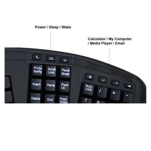 Adesso Tru-Form 450 keyboard Universal USB QWERTY US English Black