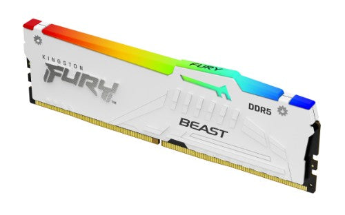 Kingston Technology FURY Beast 64GB 5600MT/s DDR5 CL40 DIMM (Kit of 4) White RGB XMP