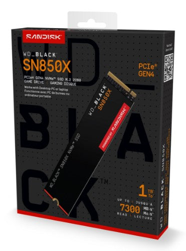 Western Digital Black WD_BLACK SN850X NVMe 1 TB M.2 PCI Express 4.0