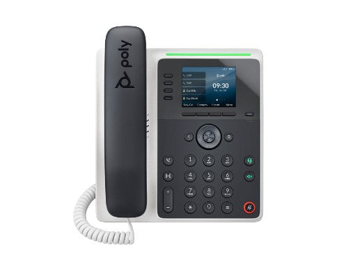 HP Poly Edge E220 IP Phone and PoE-enabled with Power Supply