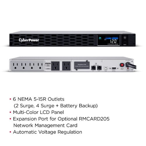 CyberPower PFC Sinewave uninterruptible power supply (UPS) Line-Interactive 1.5 kVA 900 W 6 AC outlet(s)