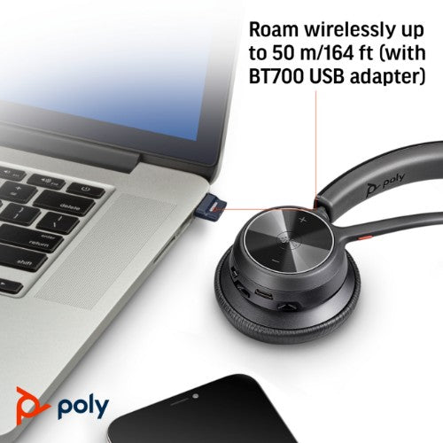 HP Poly Voyager 4310 Microsoft Teams Certified USB-A Headset +BT700 dongle