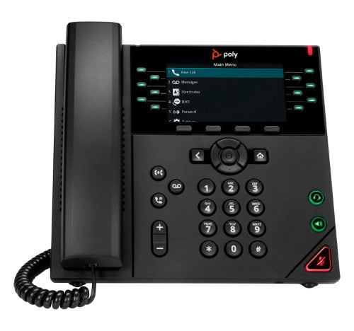 HP Poly VVX 450 12-Line IP Phone and PoE-enabled with Power Supply
