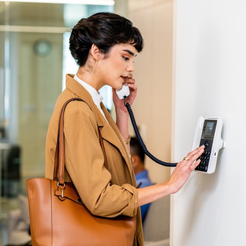 HP Poly Edge E100 IP Phone and PoE-enabled with Power Supply