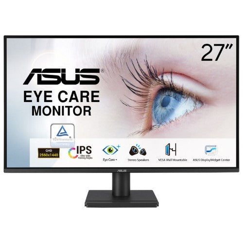 ASUS VA27AQ computer monitor 27" 2560 x 1440 pixels Quad HD LCD Black