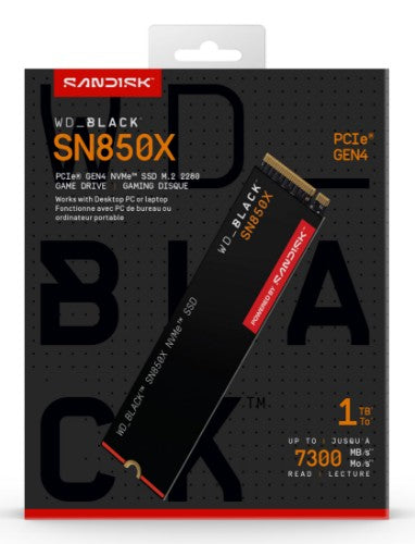 Western Digital Black WD_BLACK SN850X NVMe 1 TB M.2 PCI Express 4.0