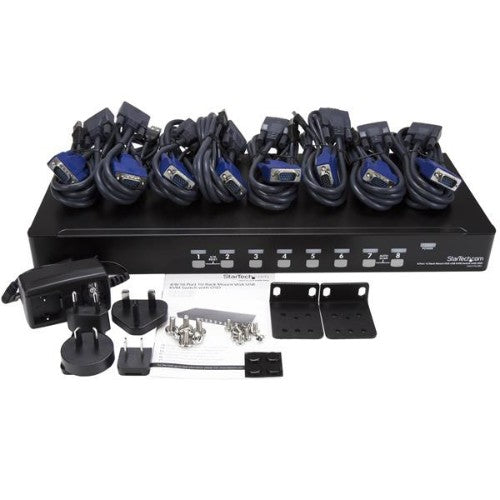 StarTech.com SV831DUSBUK KVM switch Rack mounting Black