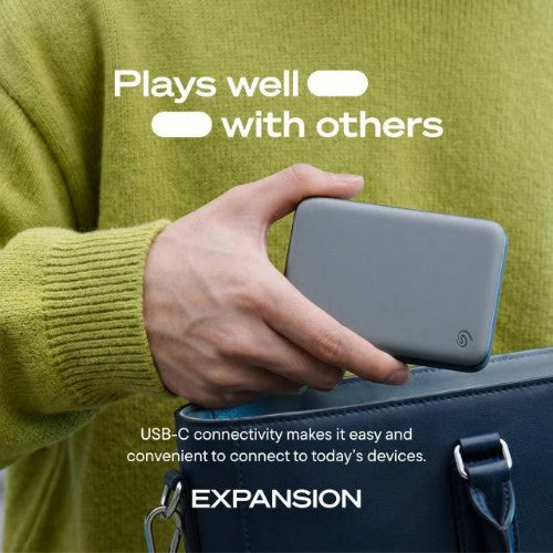 Seagate Expansion external hard drive 2 TB 2.5" USB Type-C Black