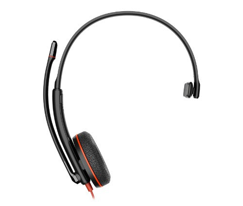HP Poly Blackwire 3210 Monaural USB-C Black Headset +USB-C/A Adapter (Bulk)