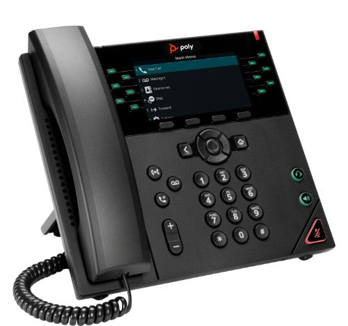 HP Poly VVX 450 12-Line IP Phone and PoE-enabled with Power Supply