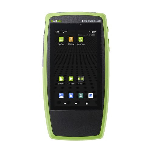 NetAlly INCLUDES: LINKRUNNER AT 1500 TESTER, POWER SUPPLY WITH REGIONAL POWER PLUGS, WIR network analyzer Green