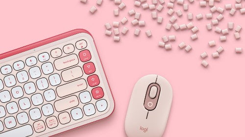 Logitech 920-013105 keyboard Mouse included Universal Bluetooth QWERTY English Rose
