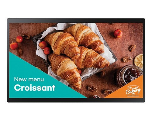 Samsung QB24C-T Digital signage flat panel 23.8" LED Wi-Fi 250 cd/m² Full HD Black Touchscreen Built-in processor Tizen 7.0