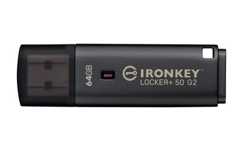 Kingston Technology IronKey 64GB Locker Plus 50 G2, FIPS 197, AES-256