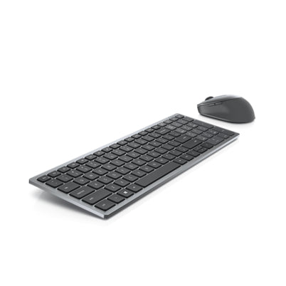 DELL KM7120W keyboard Mouse included Office RF Wireless + Bluetooth French Gray, Titanium