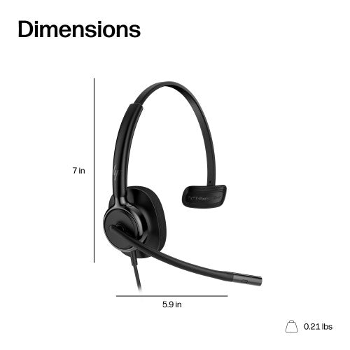 HP Poly Mission 415 Monaural USB Wired Headset Classic