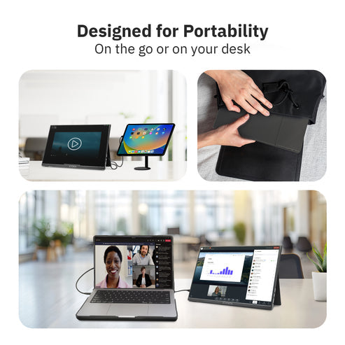 CODi MO16P-2C portable TV/monitor Portable monitor Black 16" LED 2560 x 1600 pixels