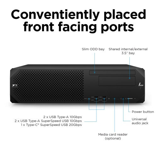 HP Z2 Small Form Factor G9 Intel® Core™ i9 i9-14900 32 GB DDR5-SDRAM 1 TB SSD Windows 11 Pro SFF Workstation Black