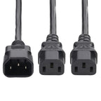 StarTech.com 8723-8600-POWER-CORD power cable Black 70.9" (1.8 m) C14 coupler 2 x C13 coupler