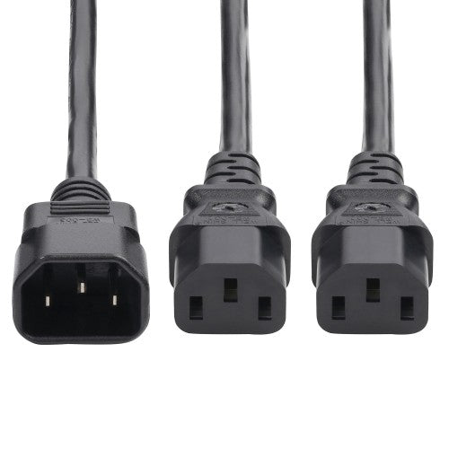StarTech.com 8723-8600-POWER-CORD power cable Black 70.9" (1.8 m) C14 coupler 2 x C13 coupler