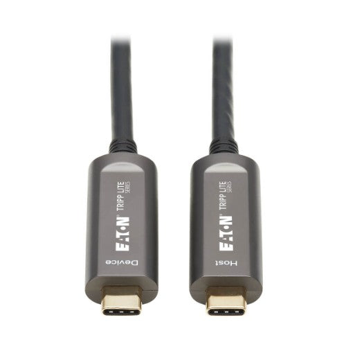 Tripp Lite U420F-15M-D321 USB cable USB 3.2 Gen 2 (3.1 Gen 2) 590.6" (15 m) USB C Gray, Black