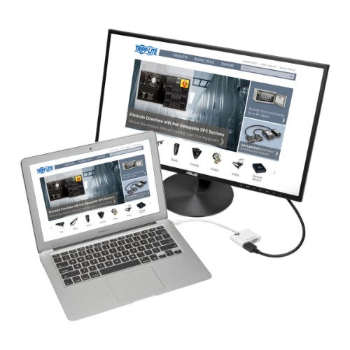 Tripp Lite P137-06N-HV-V2W video cable adapter 7.87" (0.2 m) Mini-DisplayPort HDMI/VGA White