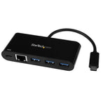StarTech.com HB30C3AGEPD laptop dock/port replicator Wired USB 3.2 Gen 1 (3.1 Gen 1) Type-C Black