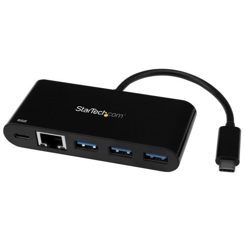 StarTech.com HB30C3AGEPD laptop dock/port replicator Wired USB 3.2 Gen 1 (3.1 Gen 1) Type-C Black