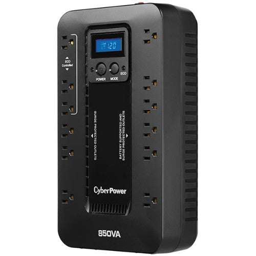 CyberPower EC850LCD uninterruptible power supply (UPS) Line-Interactive 0.85 kVA 510 W 12 AC outlet(s)