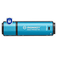 Kingston Technology IronKey Vault Privacy 50 USB flash drive 512 GB USB Type-A 3.2 Gen 1 (3.1 Gen 1) Black, Blue