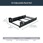 StarTech.com UNIRAILS3U rack accessory Rack rail
