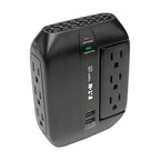 Tripp Lite SWIVEL6USB surge protector Black 6 AC outlet(s) 110 - 125 V