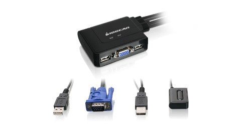 iogear GCS22DPKIT KVM switch Black