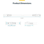 StarTech.com NLWH-20F-CAT8-PATCH networking cable White 240.2" (6.1 m) S/FTP (S-STP)