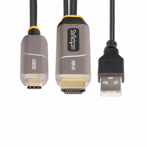 StarTech.com 145B-USBC-HDMI4K-AOC video cable adapter 360.2" (9.15 m) USB Type-C HDMI Type A (Standard) Black