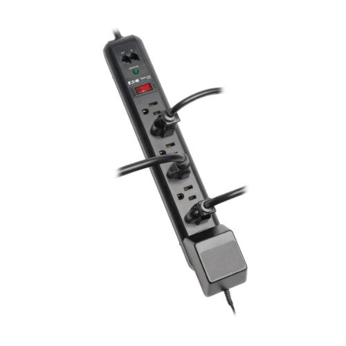 Tripp Lite TLP76RBTEL surge protector Black 7 AC outlet(s) 120 V 70.9" (1.8 m)