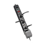 Tripp Lite TLP76RBTEL surge protector Black 7 AC outlet(s) 120 V 70.9" (1.8 m)