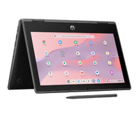 HP Fortis x360 11 inch G5 Chromebook Intel® N N100 Hybrid (2-in-1) 11.6" Touchscreen HD 4 GB LPDDR5-SDRAM 32 GB eMMC Wi-Fi 6E (802.11ax) ChromeOS Black