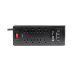 Tripp Lite TLP864USBB surge protector Black 8 AC outlet(s) 120 V 72" (1.83 m)