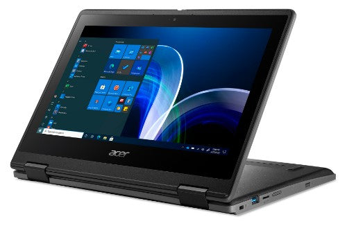 Acer TravelMate TMB311R-32-C31R Hybrid (2-in-1) 11.6" Touchscreen HD Intel® Celeron® N N5100 4 GB DDR4-SDRAM 128 GB Flash Wi-Fi 6 (802.11ax) Windows 10 Pro Black