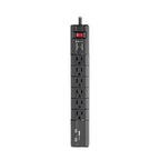 Tripp Lite TLP608RUSBB surge protector Black 6 AC outlet(s) 96.1" (2.44 m)